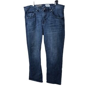 TK Axel Mens Slim Boot Cut Blue Denim Jeans Size 40x32